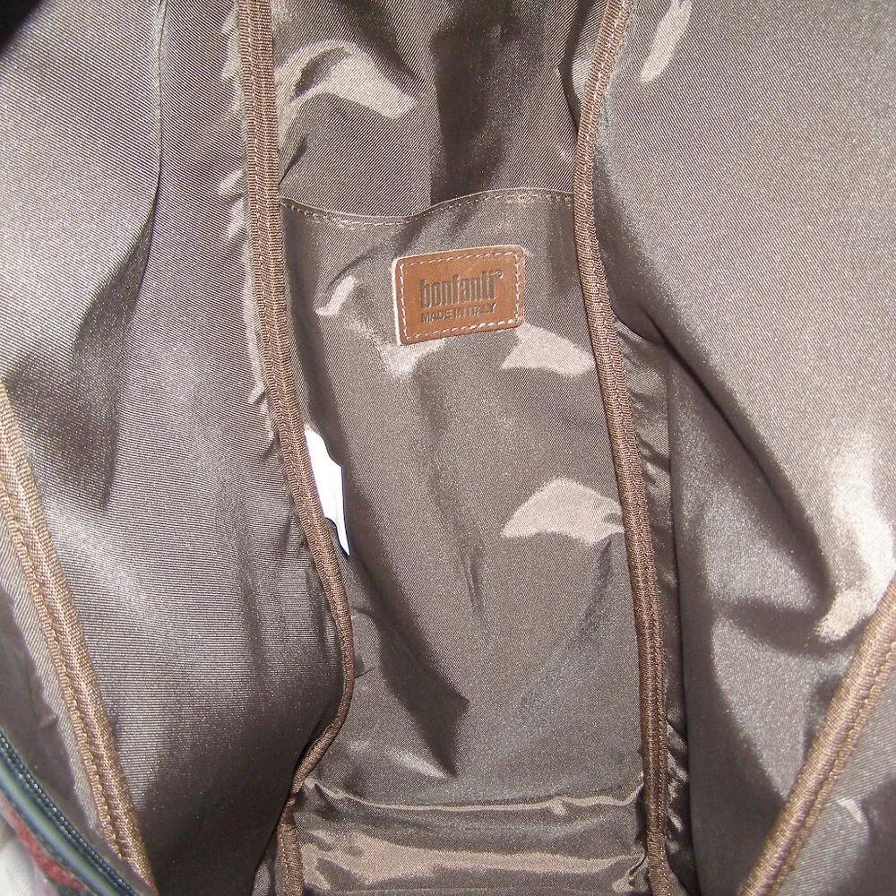 NEW Bonfanti Buffalo Plaid Wool Leather Boot Storage/Transport Bag